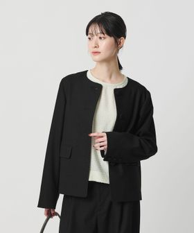 BEAUTY&YOUTH/ツイードライク ノーカラージャケット/ノーカラージャケット