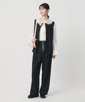 BEAUTY&YOUTH/ツイードライク バックペプラム ベスト/スーツ ベスト