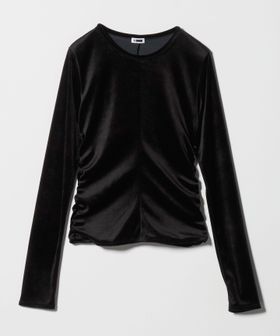 H BEAUTY&YOUTH/＜H＞ベロア タイト ロングスリーブ/Tシャツ / カットソー