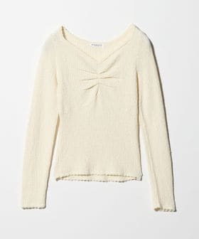 BEAUTY&YOUTH/フロントタック リブニットプルオーバー/ニット / セーター