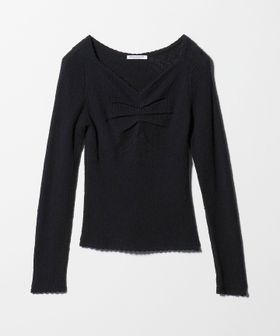 BEAUTY&YOUTH/フロントタック リブニットプルオーバー/ニット / セーター