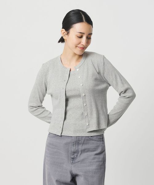 BEAUTY&YOUTH/コットン パターンメッシュ キャミソール/タンクトップ / キャミソール