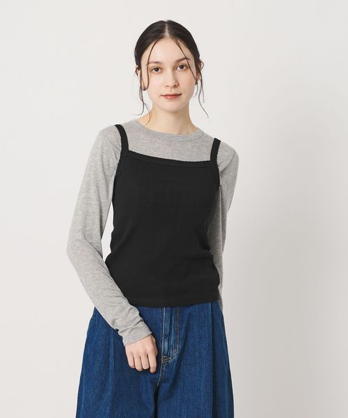 BEAUTY&YOUTH/コットン パターンメッシュ キャミソール/タンクトップ / キャミソール