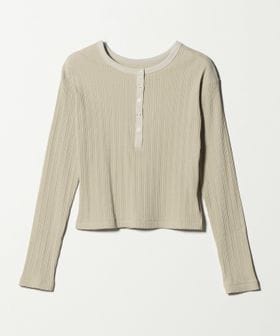 BEAUTY&YOUTH/【WEB限定】ランダムリブ ヘンリーネック スナッププルオーバー/Tシャツ / カットソー