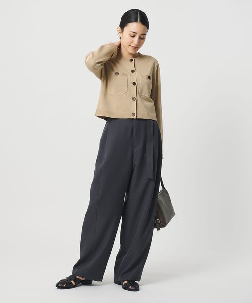 BEAUTY&YOUTH/ポケット コンパクト カーディガン ウォッシャブル/カーディガン / ボレロ