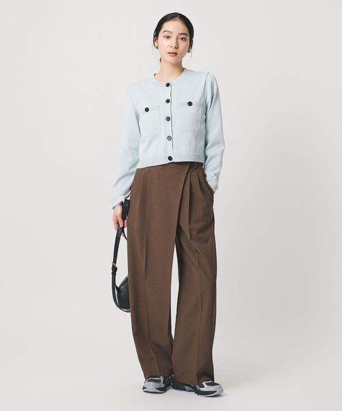 BEAUTY&YOUTH/ポケット コンパクト カーディガン ウォッシャブル/カーディガン / ボレロ