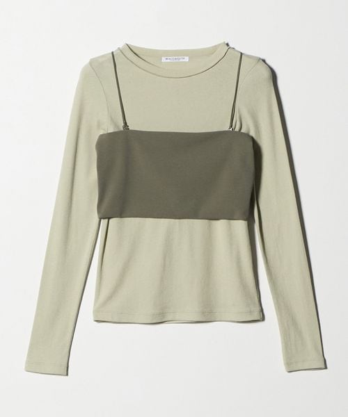 BEAUTY&YOUTH/コットンポリウレタン ロングスリーブカットソー&バンドゥ/Tシャツ / カットソー