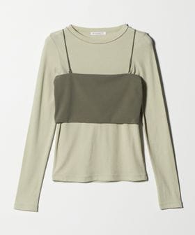 BEAUTY&YOUTH/コットンポリウレタン ロングスリーブカットソー&バンドゥ/Tシャツ / カットソー