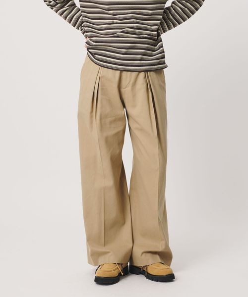 BEAUTY&YOUTH/コットンチノ 2タック ワイドパンツ/チノパンツ