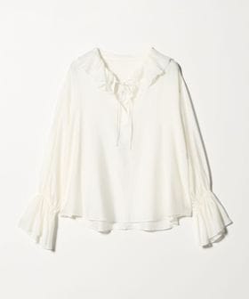 BEAUTY&YOUTH/ラッフル スキッパーブラウス/シャツ / ブラウス