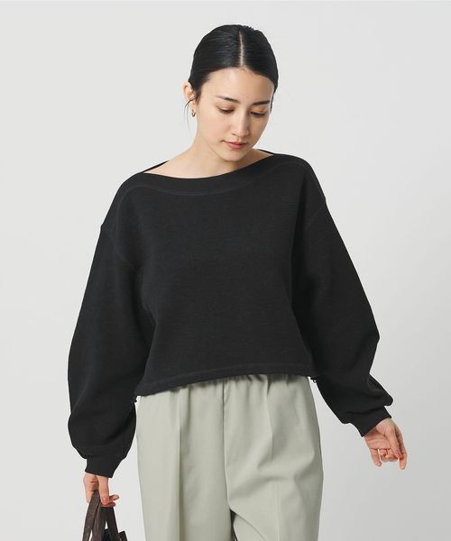 BEAUTY&YOUTH/クロップド ボートネックプルオーバー/Tシャツ / カットソー