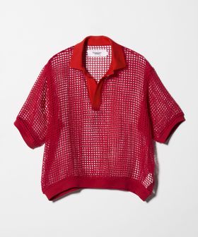 JANE SMITH/＜JANE SMITH ＞メッシュ スキッパー ニットプルオーバー/ニット / セーター