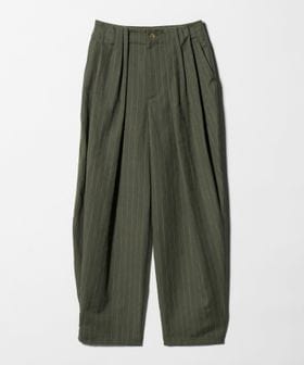 BEAUTY&YOUTH/麻ブレンド ストライプ タブ タックパンツ/その他パンツ