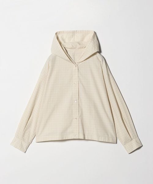 BEAUTY&YOUTH/ポリエステルコットン フードシャツ/シャツ / ブラウス