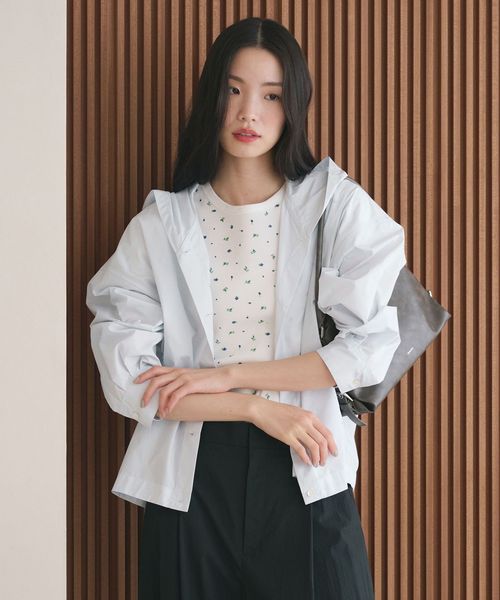 BEAUTY&YOUTH/ポリエステルコットン フードシャツ/シャツ / ブラウス