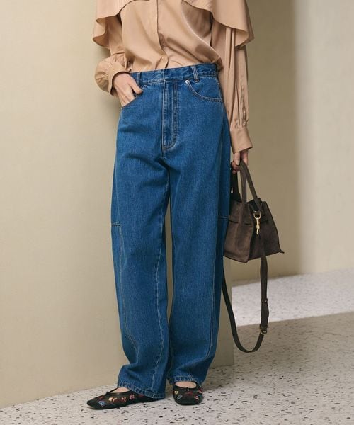 BEAUTY&YOUTH/【WEB限定】カーブ デニムパンツ/デニムパンツ