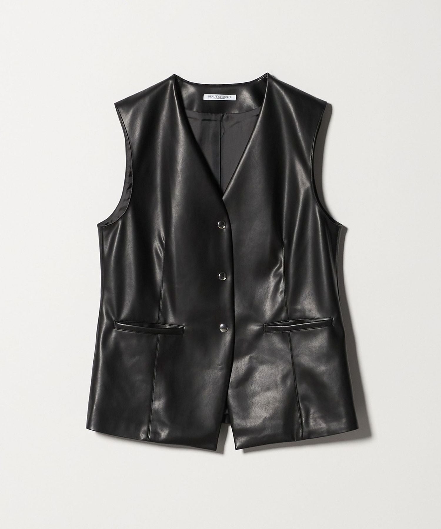 レザーライク ベスト