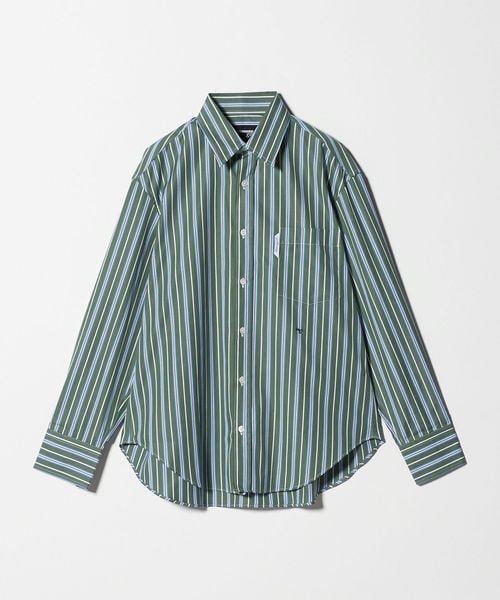 HOMME GIRLS/＜HOMME GIRLS＞OXFORD SHIRT GREEN PORTO STRIPE/シャツ/シャツ / ブラウス