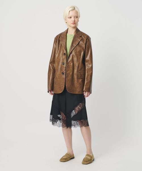 H BEAUTY&YOUTH/＜H＞カウレザー ジャケット/テーラードジャケット