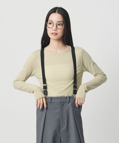 BEAUTY&YOUTH/ハイツイストコットン シアークレープ ロングスリーブTシャツ/Tシャツ / カットソー