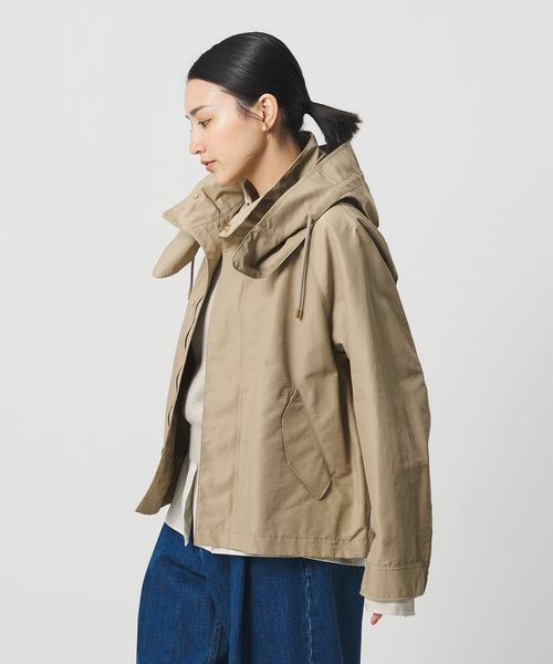 BEAUTY&YOUTH/グログランフード マウンテンパーカー ウォッシャブル はっ水/マウンテンパーカー / ウィンドブレーカー