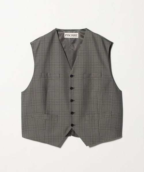 INSCRIRE/＜INSCRIRE＞チェック オーバーサイズ ジレ/ベスト