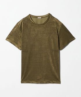 INSCRIRE/＜INSCRIRE＞ベロアボーダー ショートスリーブ Tシャツ/Tシャツ / カットソー