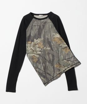 INSCRIRE/＜INSCRIRE＞カモフラージュ ラグランスリーブ Tシャツ/Tシャツ / カットソー