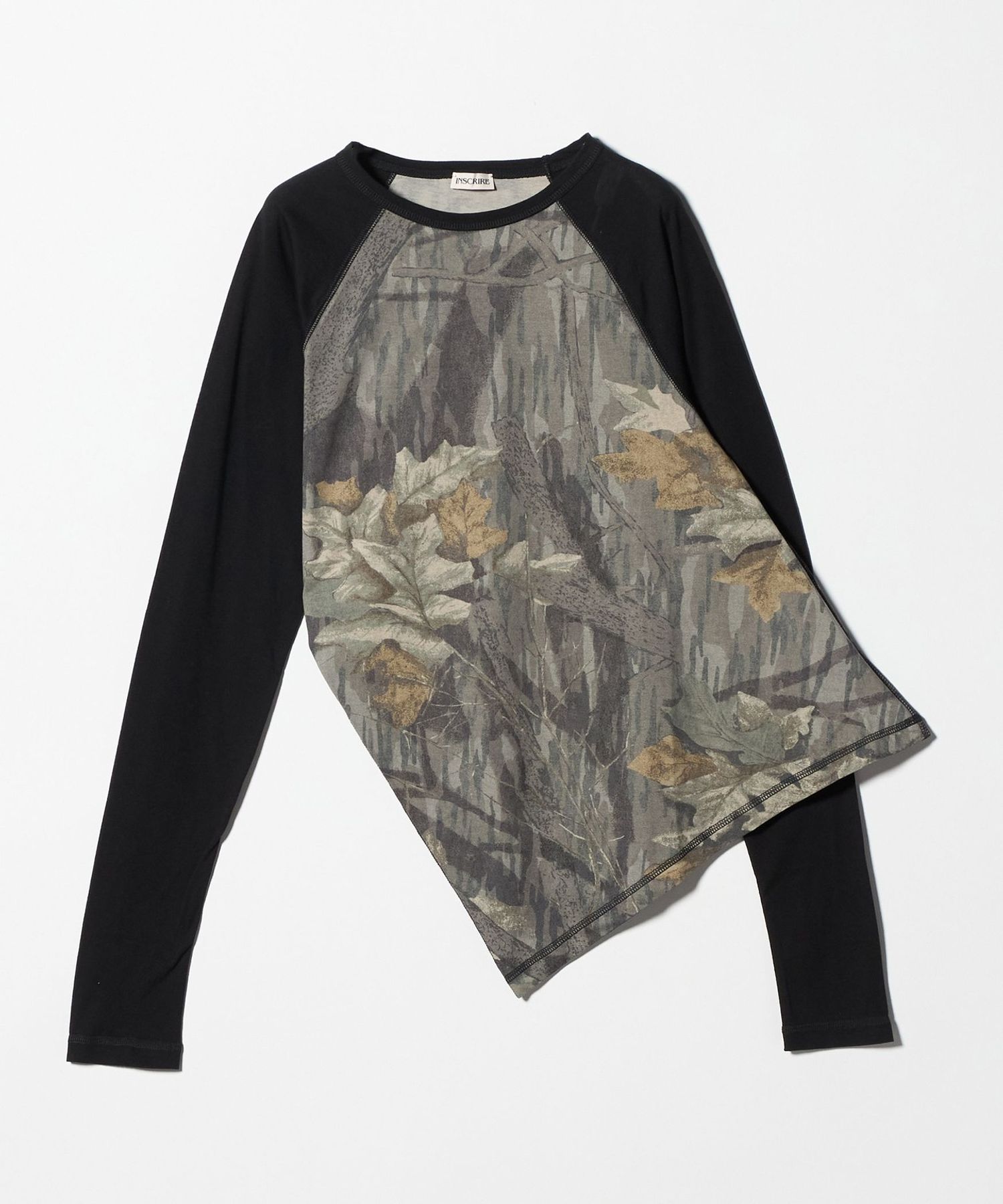 INSCRIRE＞カモフラージュ ラグランスリーブ Tシャツ