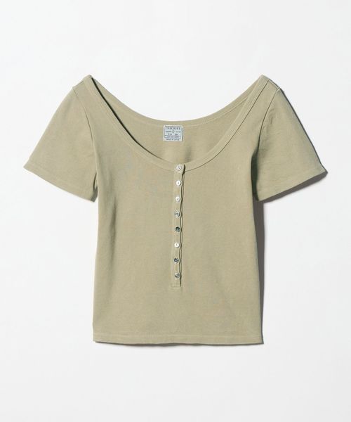 INSCRIRE/＜INSCRIRE＞ヘンリーネック コンパクト Tシャツ/Tシャツ / カットソー