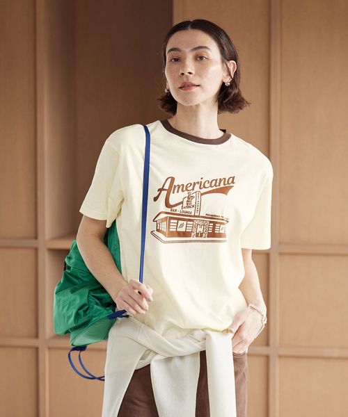 BEAUTY&YOUTH/【WEB限定/別注】＜Americana＞リンガーTシャツ/Tシャツ / カットソー