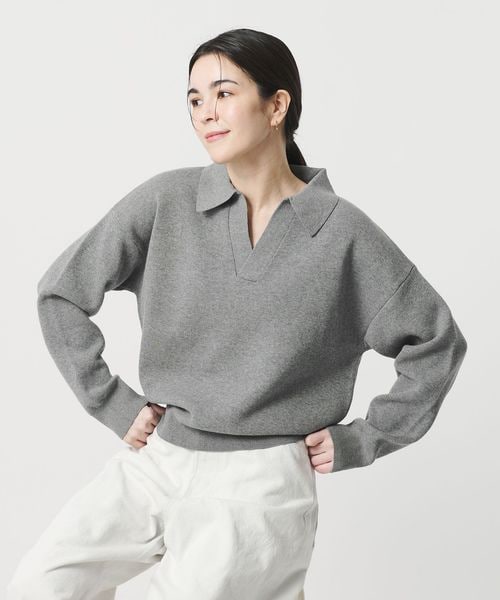 BEAUTY&YOUTH/【WEB限定 Wardrobe DAILY MINIMAL】スキッパーニットプルオーバー ウォッシャブル/ニット / セーター