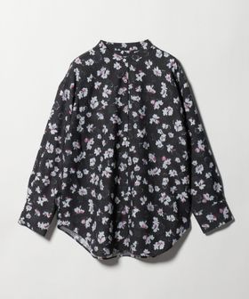 BEAUTY&YOUTH/フラワープリント バンドカラーシャツ ウォッシャブル/シャツ / ブラウス