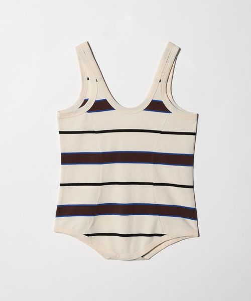 TanC TOKYO/＜TanC TOKYO＞PIQUE BORDER TANK ROMPERS/ロンパース/タンクトップ / キャミソール