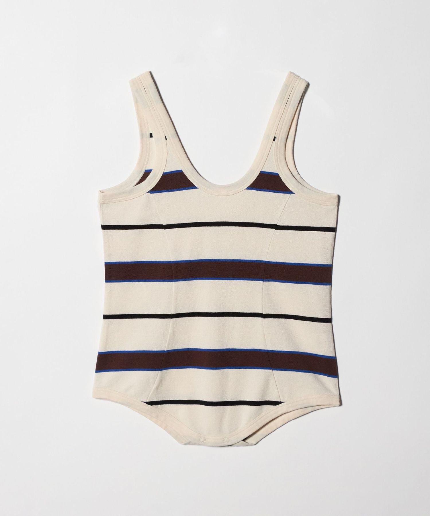 TanC TOKYO＞PIQUE BORDER TANK ROMPERS/ロンパース