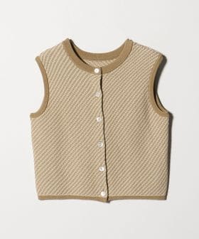 BEAUTY&YOUTH/コットンポリエステル ジャガード 2WAYニットベスト  ウォッシャブル/ベスト