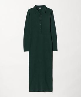 H BEAUTY&YOUTH/＜H＞リブ ポロカラー ニットワンピース/ワンピース