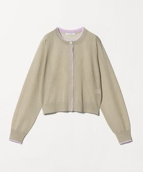 BEAUTY&YOUTH/ライン クルーネック カーディガン ウォッシャブル/カーディガン / ボレロ