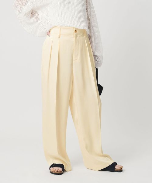 BEAUTY&YOUTH/ポリエステル ドレープ 2タック ワイドパンツ ウォッシャブル/その他パンツ