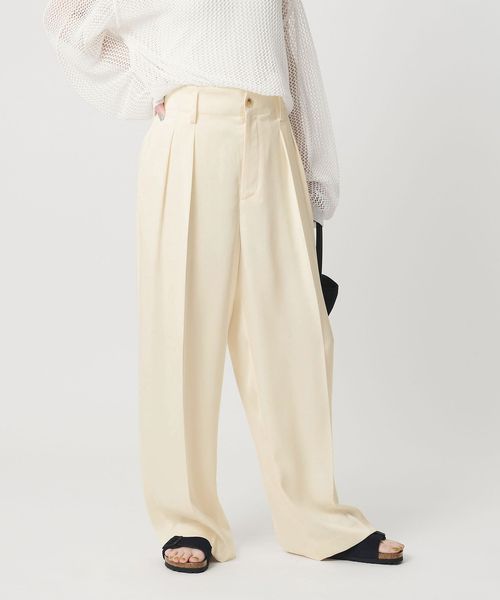 BEAUTY&YOUTH/ポリエステル ドレープ 2タック ワイドパンツ ウォッシャブル/その他パンツ