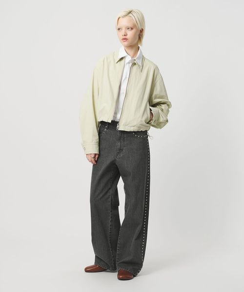 H BEAUTY&YOUTH/＜H＞12oz デニム スタッズ パンツ/デニムパンツ