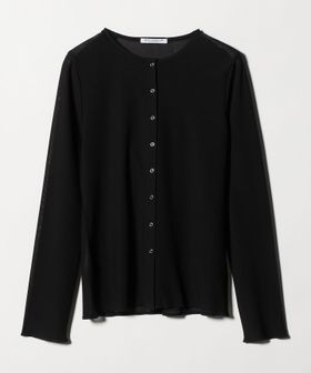 BEAUTY&YOUTH/リングボタン チュール カーディガン ウォッシャブル 接触冷感/カーディガン / ボレロ