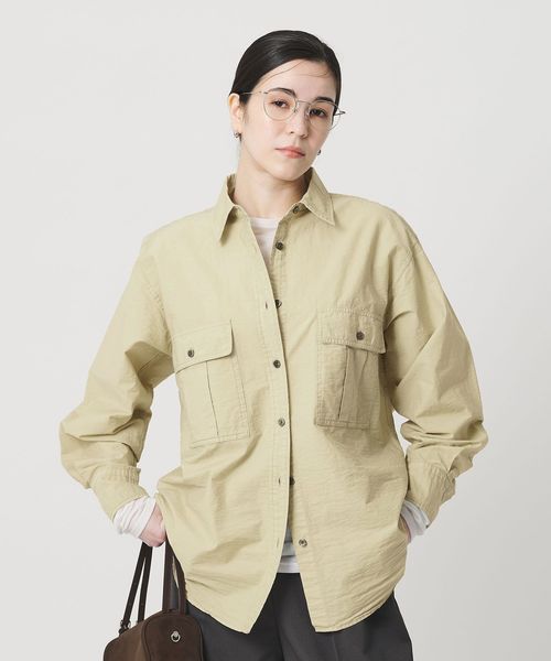 BEAUTY&YOUTH/コットン ナイロン ワークシャツ/シャツ / ブラウス