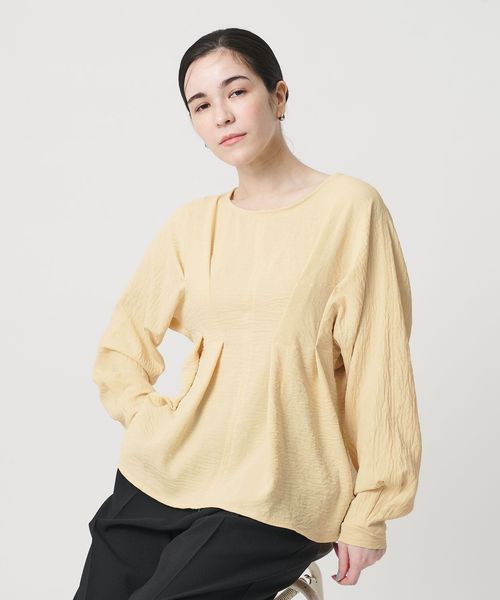 BEAUTY&YOUTH/【WEB限定】ウエストタック ペプラムプルオーバー ウォッシャブル/Tシャツ / カットソー