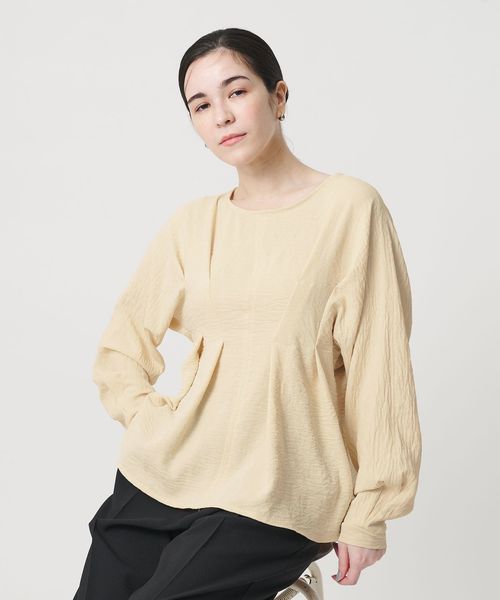 BEAUTY&YOUTH/【WEB限定】ウエストタック ペプラムプルオーバー ウォッシャブル/Tシャツ / カットソー