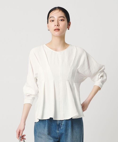 BEAUTY&YOUTH/【WEB限定】ウエストタック ペプラムプルオーバー ウォッシャブル/Tシャツ / カットソー