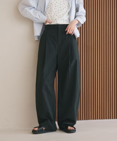 BEAUTY&YOUTH/タックカーブパンツ ウォッシャブル 接触冷感/その他パンツ