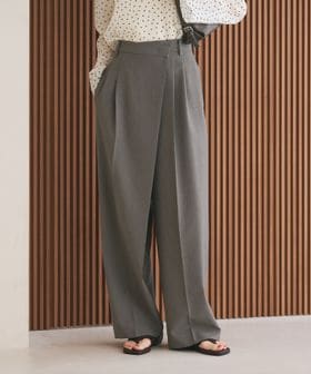 BEAUTY&YOUTH/ポプリン 2タック ラップパンツ ウォッシャブル 吸水速乾 接触冷感/その他パンツ