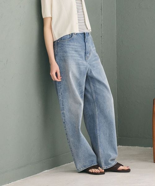 BEAUTY&YOUTH/ワイド ルーズ デニムパンツ/デニムパンツ