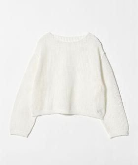 BEAUTY&YOUTH/ペーパー メッシュ ショート ワイド ニットプルオーバー ウォッシャブル/ニット / セーター